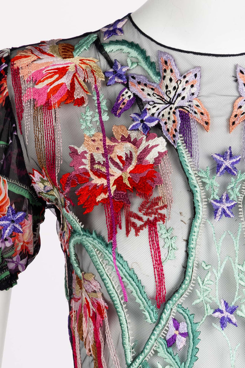 Liberty of London Floral Embroidered Silk Maxi Dress, Spring 2020