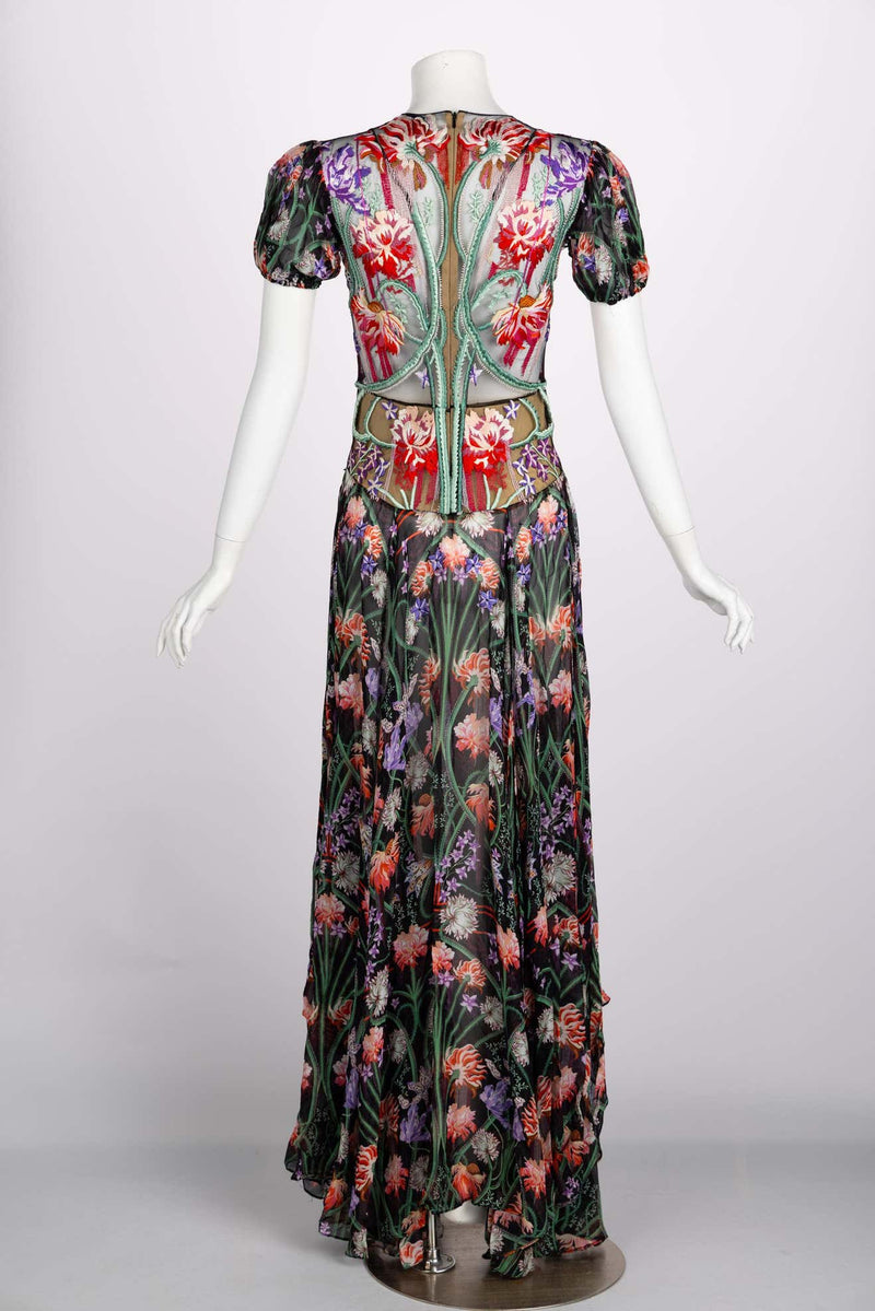 Liberty of London Floral Embroidered Silk Maxi Dress, Spring 2020