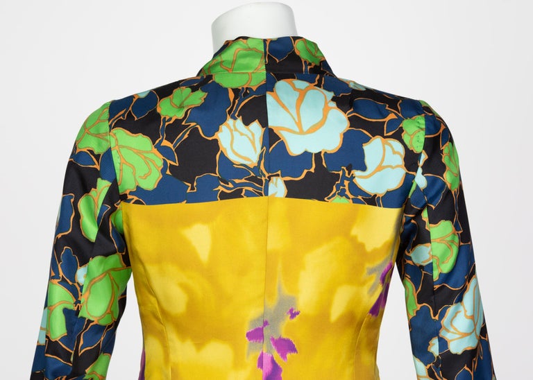 Dries Van Noten Watercolor Floral Silk Jacket Runway, Spring 2008