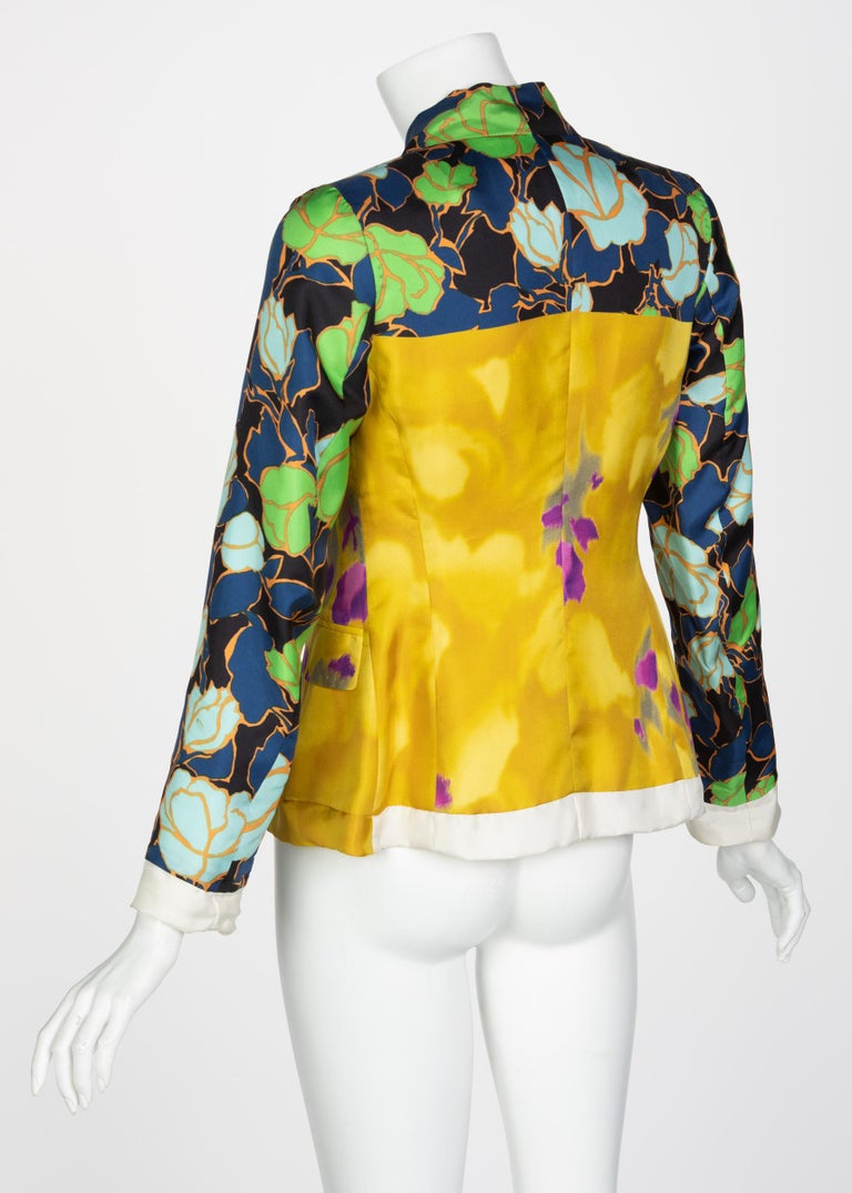 Dries Van Noten Watercolor Floral Silk Jacket Runway, Spring 2008