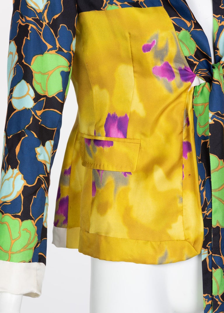 Dries Van Noten Watercolor Floral Silk Jacket Runway, Spring 2008