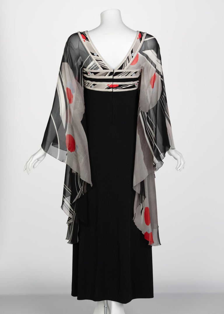 Leonard Paris Angel Sleeve Caftan Dress, 1970s