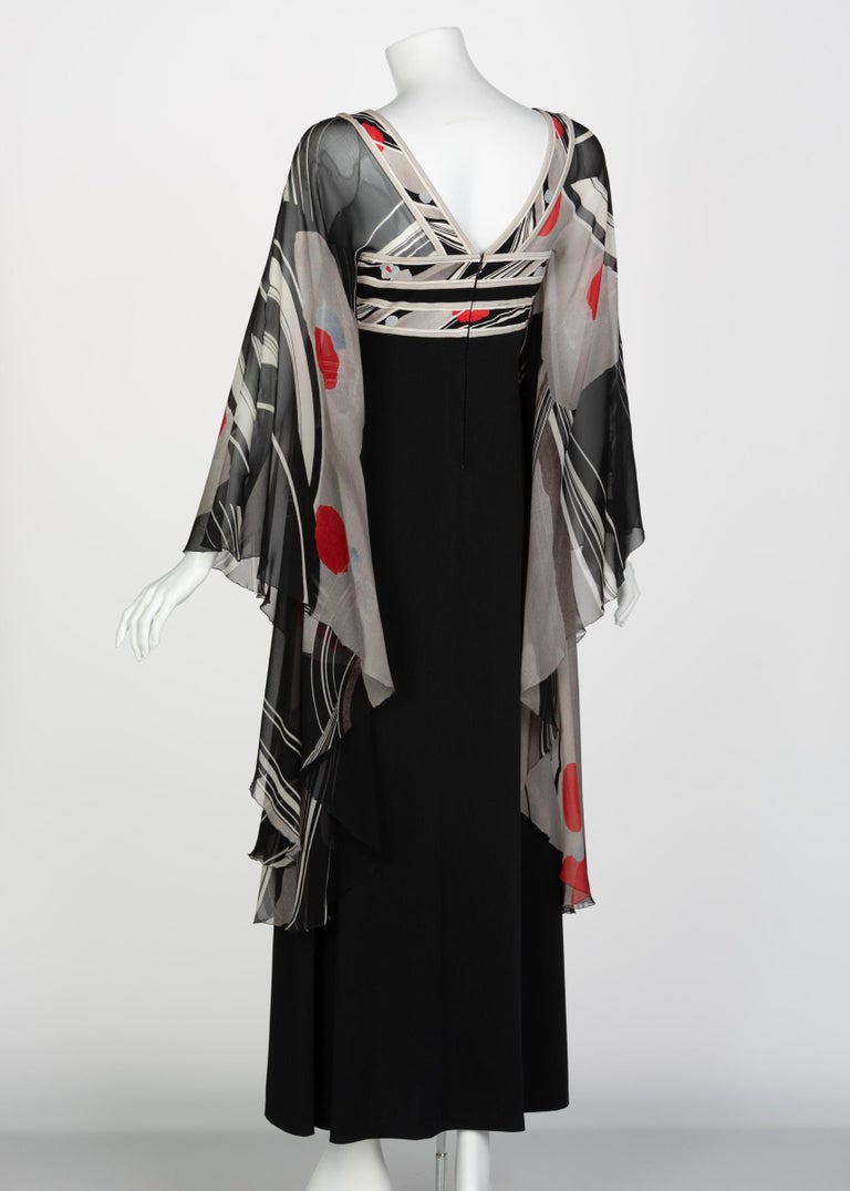 Leonard Paris Angel Sleeve Caftan Dress, 1970s
