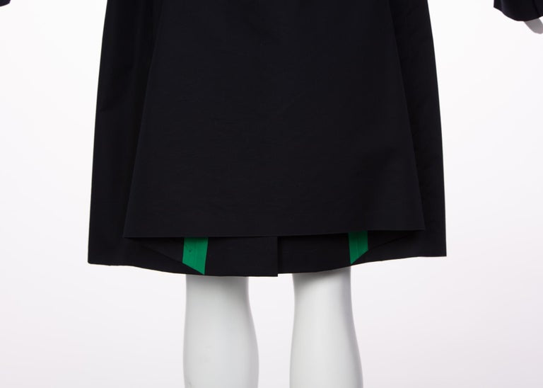 Jil Sander Midnight Navy Origami Colorblock Trench Coat