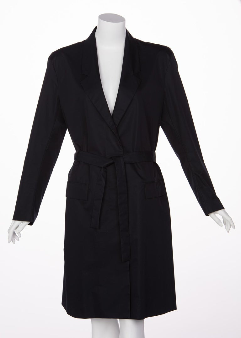 Jil Sander Midnight Navy Origami Colorblock Trench Coat