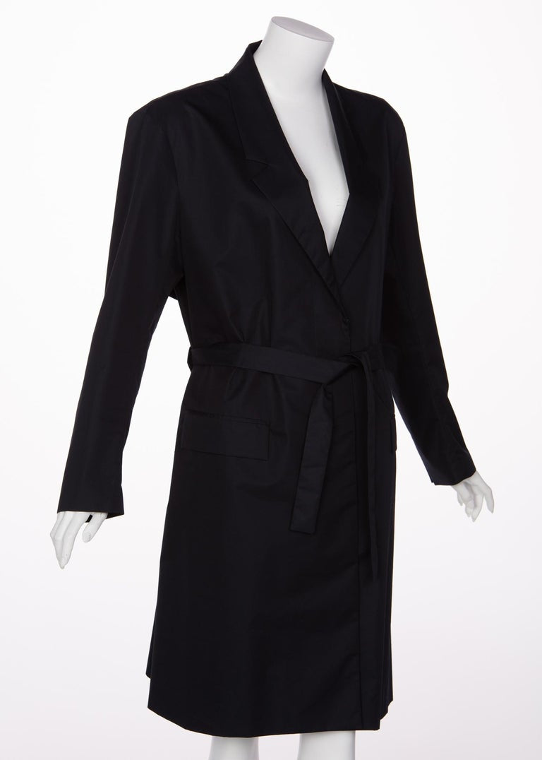 Jil Sander Midnight Navy Origami Colorblock Trench Coat