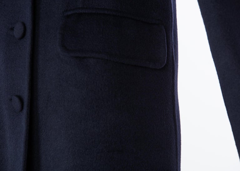 Marni Midnight Blue Wool Cashmere Angora Coat