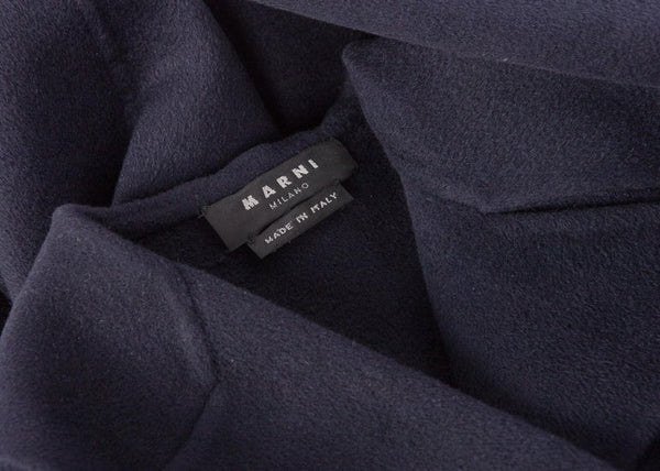 Marni Midnight Blue Wool Cashmere Angora Coat