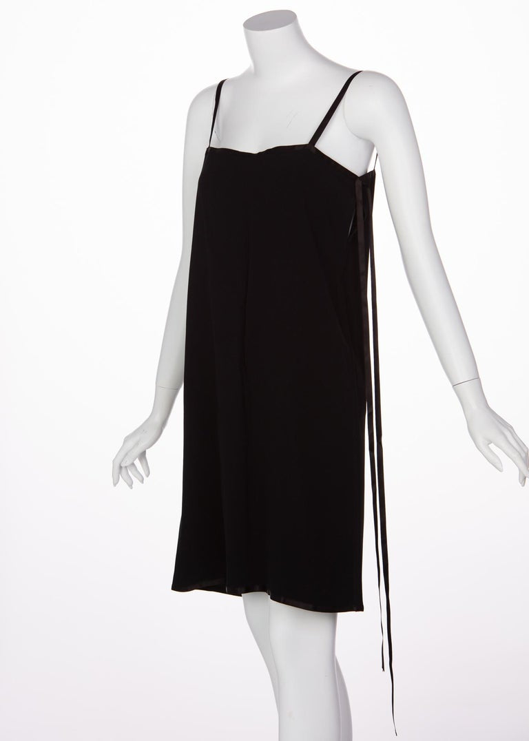 Yves Saint Laurent YSL Black Chiffon Metallic Falling Leaves Ensemble, 1978