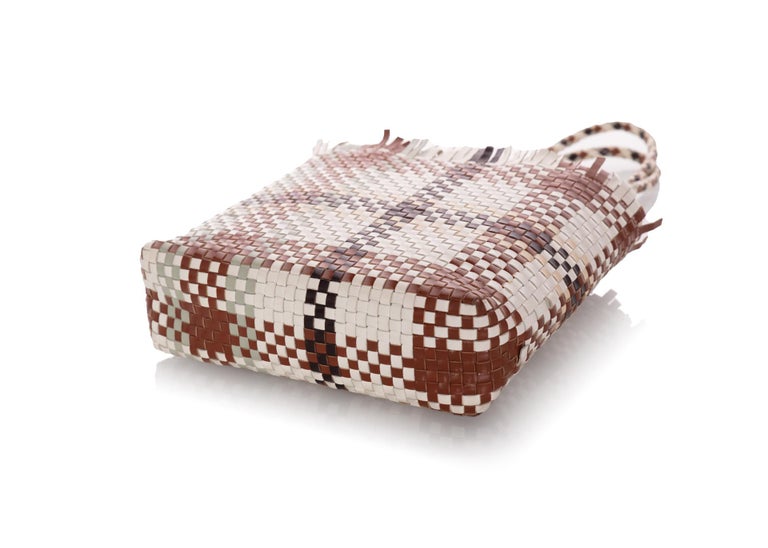 Salvatore Ferragamo Gancini Multicolor Woven Shoulder Bag