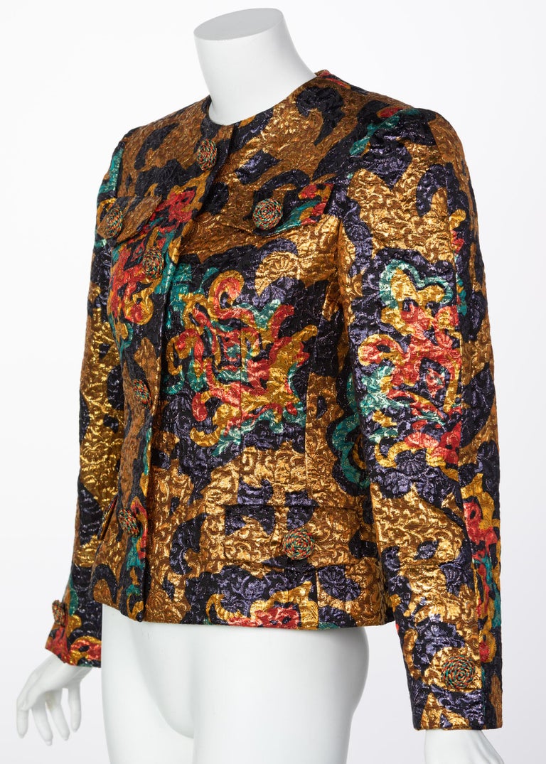 Bill Blass Metallic Brocade Jacket, 1990s