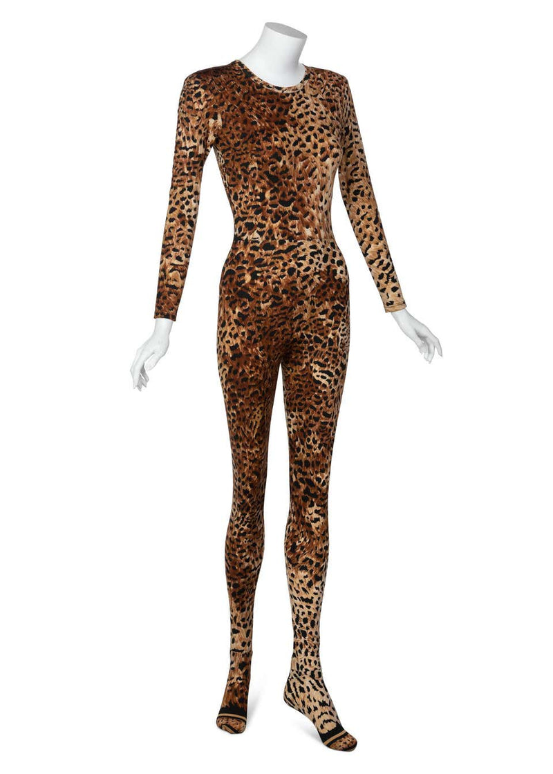 Leonard Paris Leopard Print Catsuit Runway 1990s