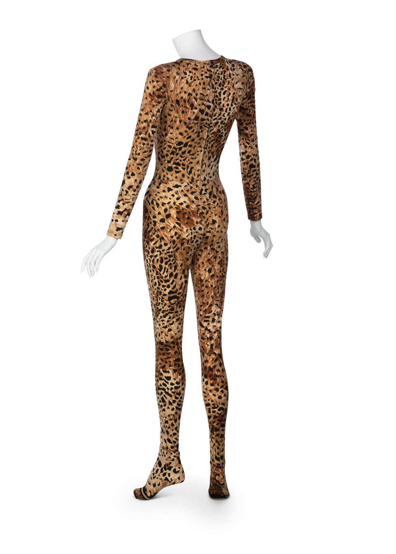 Leonard Paris Leopard Print Catsuit Runway 1990s