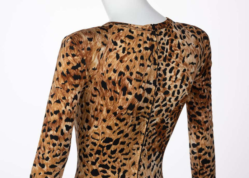 Leonard Paris Leopard Print Catsuit Runway 1990s