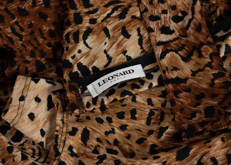 Leonard Paris Leopard Print Catsuit Runway 1990s