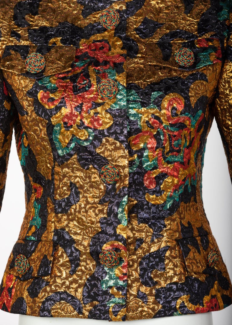 Bill Blass Metallic Brocade Jacket, 1990s
