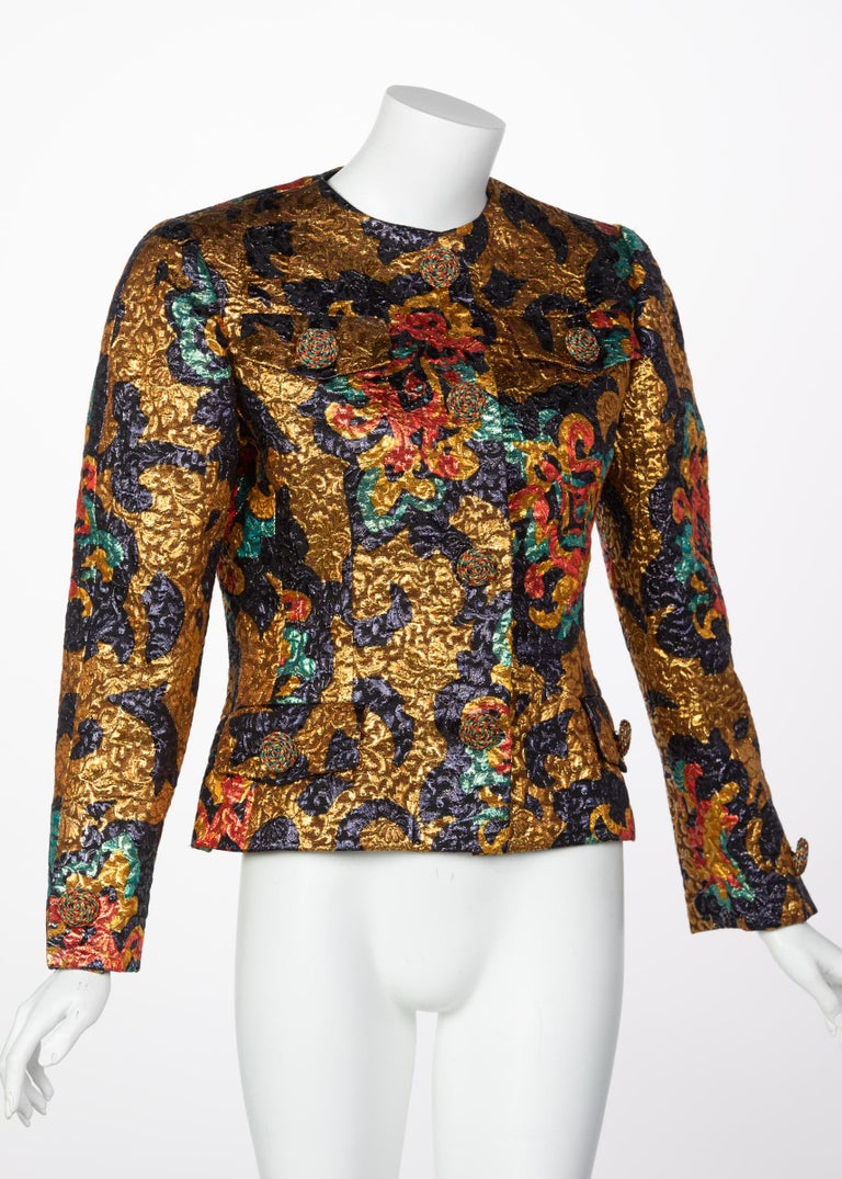 Bill Blass Metallic Brocade Jacket, 1990s
