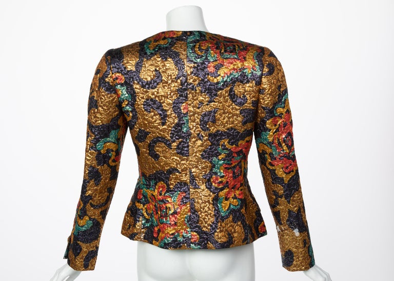 Bill Blass Metallic Brocade Jacket, 1990s