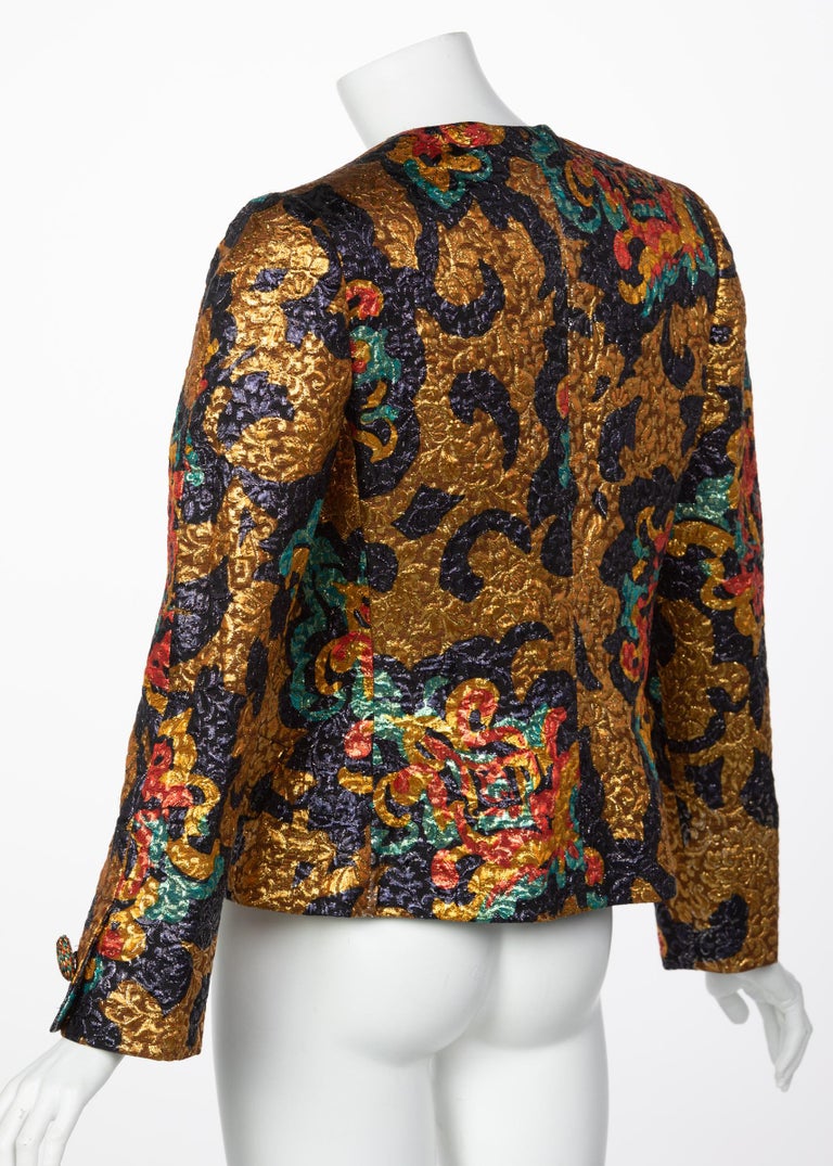 Bill Blass Metallic Brocade Jacket, 1990s
