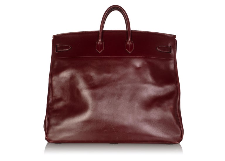 Hermès Bonwit Teller Vintage Burgundy Travel Birkin Bag, 1970s