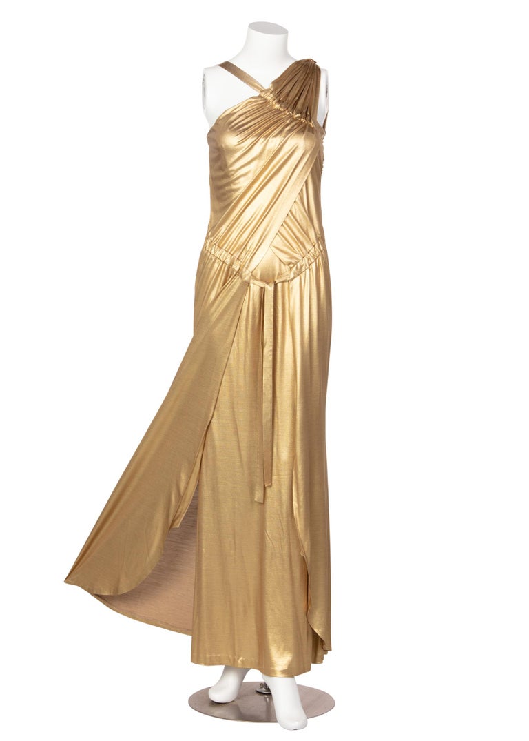 Chanel Paris-Byzance Gold Silk Godess Maxi Dress, 2011
