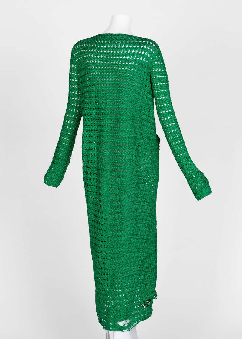 Balenciaga Emerald Green Crochet Dress, 2017