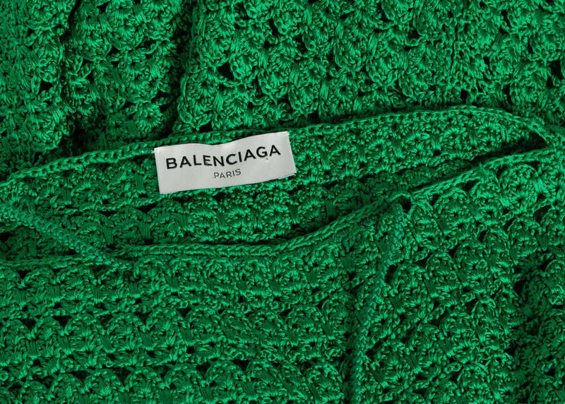 Balenciaga Emerald Green Crochet Dress, 2017