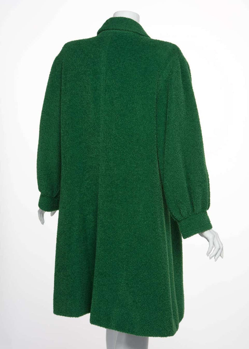 Fall/ Winter Givenchy Haute Couture Green Textured Wool Coat, 1995