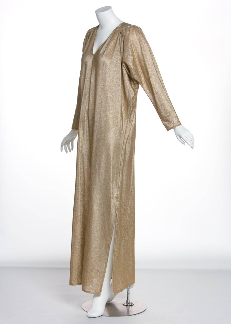 Bill Tice Metallic Gold Caftan, 1970s