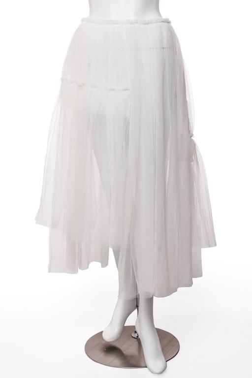 2007 Rei Kawakubo Comme des Garçons White Layered Tulle