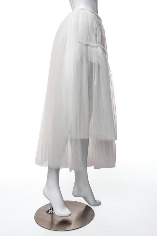 2007 Rei Kawakubo Comme des Garçons White Layered Tulle Skirt