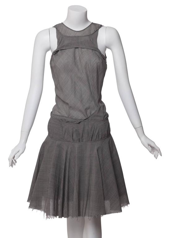 Junya Watanabe Comme des Garçons Sculpted Cutout Plaid Skater Skirt Dress