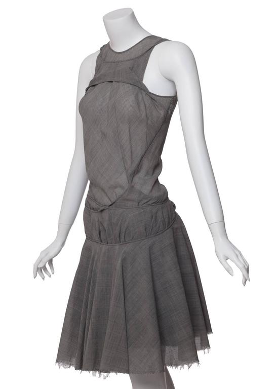 Junya Watanabe Comme des Garçons Sculpted Cutout Plaid Skater Skirt Dress