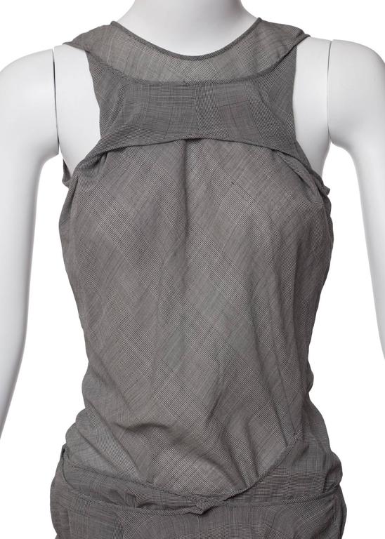 Junya Watanabe Comme des Garçons Sculpted Cutout Plaid Skater Skirt Dress