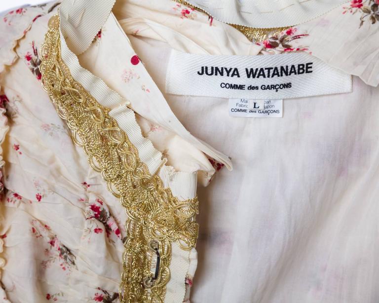 2008 Junya Watanabe Comme des Garcons Liberty Floral Gold Lace Runway Jacket