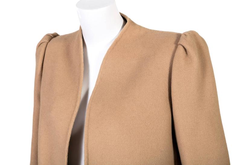 1960s Tiziani Roma By Karl Lagerfeld Tailored Wool/Cashmere Camel Jacket Coat