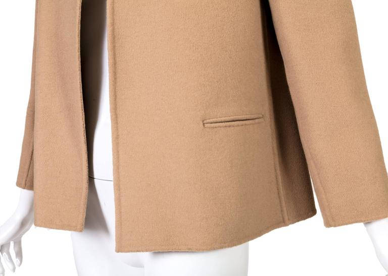 1960s Tiziani Roma By Karl Lagerfeld Tailored Wool/Cashmere Camel Jacket Coat
