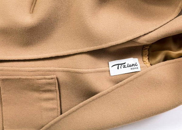 1960s Tiziani Roma By Karl Lagerfeld Tailored Wool/Cashmere Camel Jacket Coat