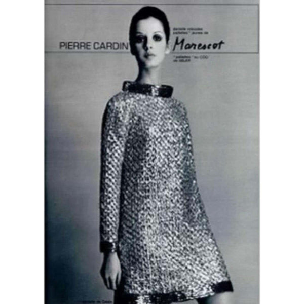 1960s Gold & Silver Sequin Rhinestone Dress Possibly Pierre Cardin