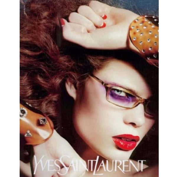 Yves Saint Laurent Tom Ford Brown Lucite Crystal Cuff Bracelet YSL, 2003