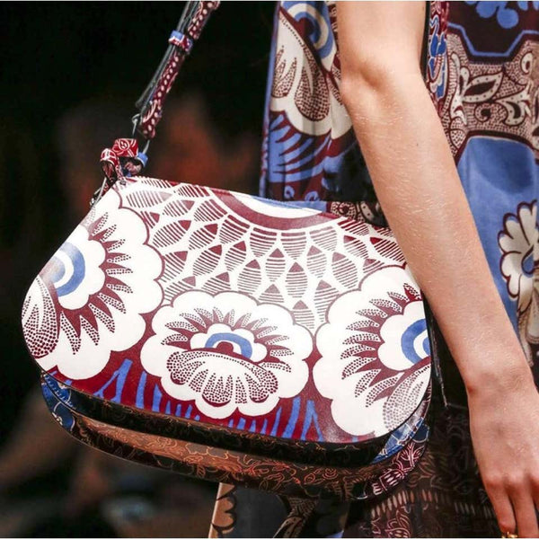 Valentino Spring Runway Mixed Floral Print Leather Shoulder Bag, 2015