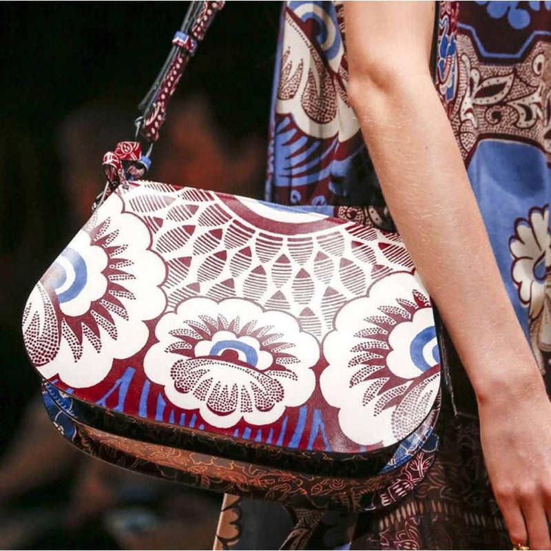 Valentino Spring Runway Mixed Floral Print Leather Shoulder Bag, 2015