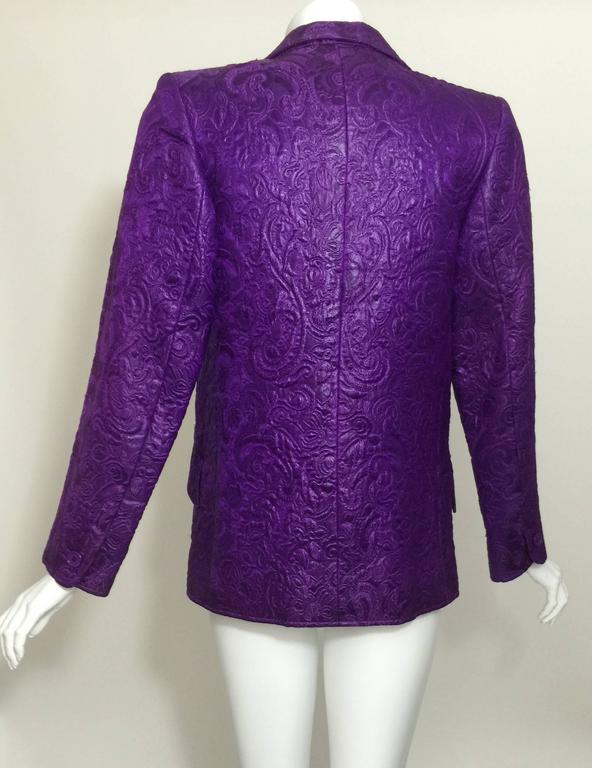 Vintage Saint Laurent Royal Purple Matelassé Jacket