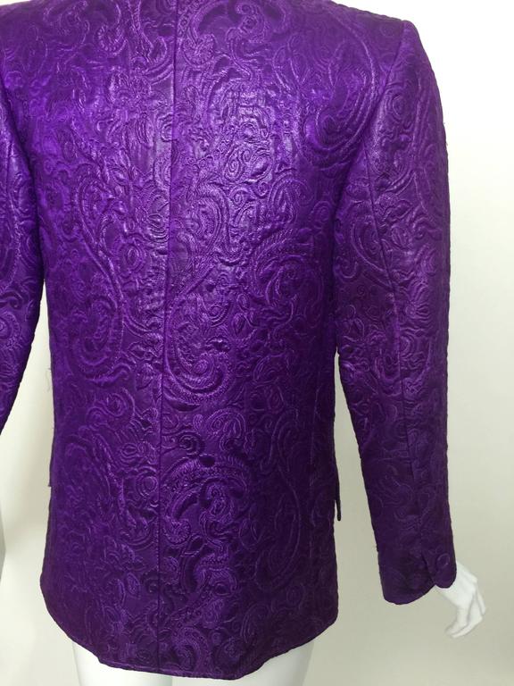 Vintage Saint Laurent Royal Purple Matelassé Jacket