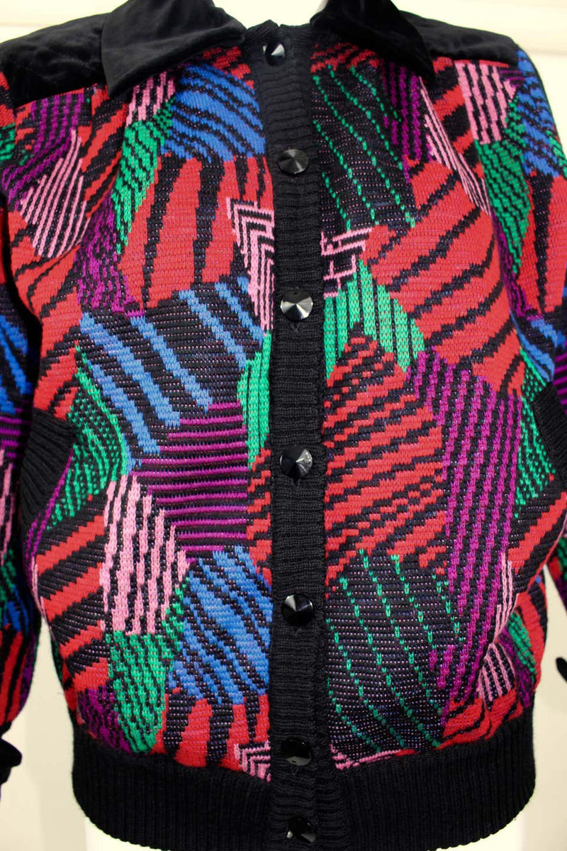 Vintage 1970s Saint Laurent Sweater Jacket YSL