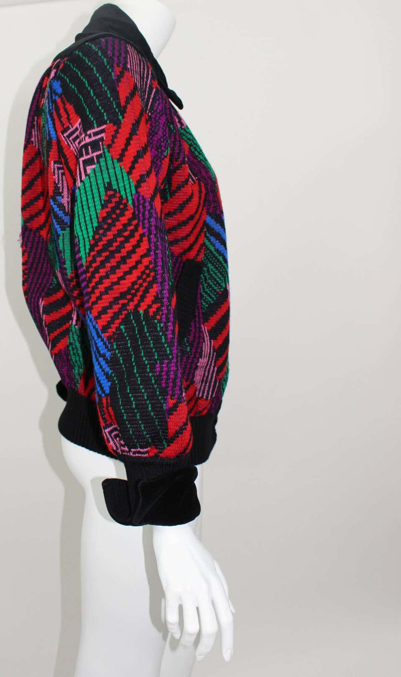 Vintage 1970s Saint Laurent Sweater Jacket YSL