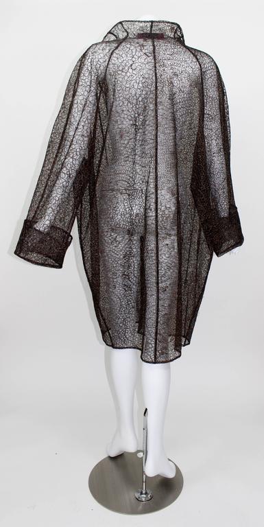 Christian Lacroix Sheer Copper Metallic Lace Jacket / Duster