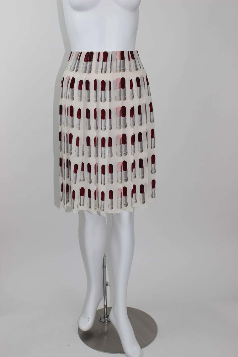 Prada Runway Lipstick Print Skirt Rare & Collectable