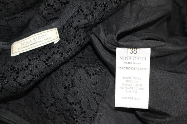 Nina Ricci Black Lace Ruffles Fishtail Evening Gown, 2013
