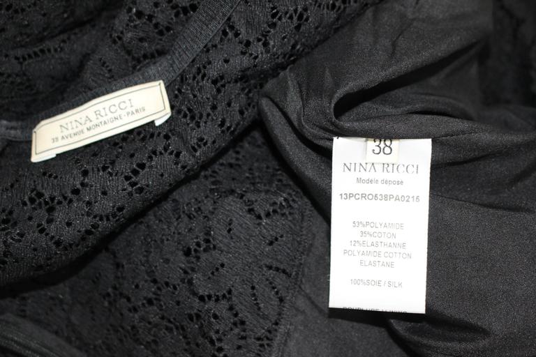 Nina Ricci Black Lace Ruffles Fishtail Evening Gown, 2013